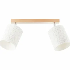Lampes En Tissu-Luminaires Brilliant Spot Brilliant Galance Bois clair, 2 lumières