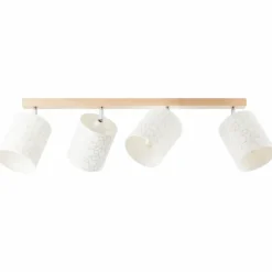 Lampes En Tissu-Luminaires Brilliant Spot Brilliant Galance Bois clair, 4 lumières