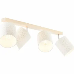 Lampes En Tissu-Luminaires Brilliant Spot Brilliant Galance Bois clair, 4 lumières