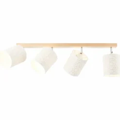 Lampes En Tissu-Luminaires Brilliant Spot Brilliant Galance Bois clair, 4 lumières