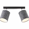 Lampes En Tissu-Luminaires Brilliant Spot Brilliant Galance Noir, 2 lumières
