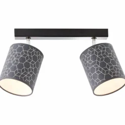 Lampes En Tissu-Luminaires Brilliant Spot Brilliant Galance Noir, 2 lumières