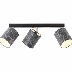 Lampes En Tissu-Luminaires Brilliant Spot Brilliant Galance Noir, 3 lumières