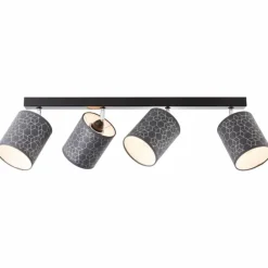 Lampes En Tissu-Luminaires Brilliant Spot Brilliant Galance Noir, 4 lumières