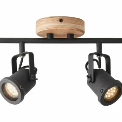 Lampes Industrielles-Luminaires Brilliant Spot Brilliant Inge Bois foncé, 2 lumières