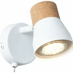 Luminaires Rustiques-Luminaires Brilliant Spot Brilliant Moka Blanc, 1 lumière