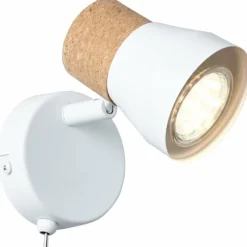 Luminaires Rustiques-Luminaires Brilliant Spot Brilliant Moka Blanc, 1 lumière