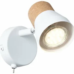 Luminaires Rustiques-Luminaires Brilliant Spot Brilliant Moka Blanc, 1 lumière