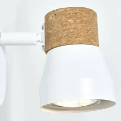 Luminaires Rustiques-Luminaires Brilliant Spot Brilliant Moka Blanc, 1 lumière