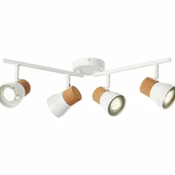 Luminaires Rustiques-Luminaires Brilliant Spot Brilliant Moka Blanc, 4 lumières