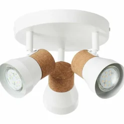 Luminaires Rustiques-Luminaires Brilliant Spot Brilliant Moka Blanc, 3 lumières