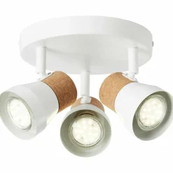 Luminaires Rustiques-Luminaires Brilliant Spot Brilliant Moka Blanc, 3 lumières