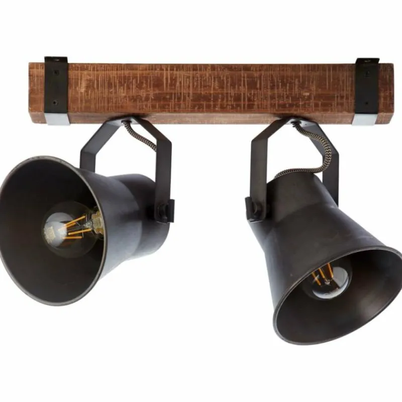 Luminaires Rustiques-Luminaires Brilliant Spot Brilliant Plow Noir, 2 lumières