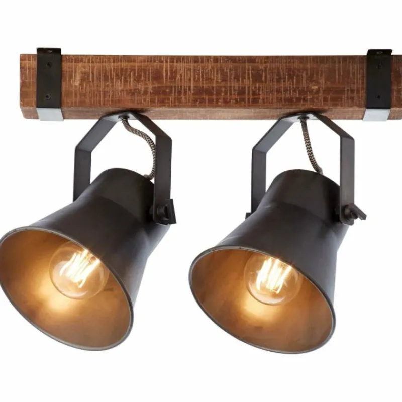 Luminaires Rustiques-Luminaires Brilliant Spot Brilliant Plow Noir, 2 lumières