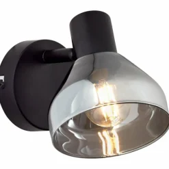Suspension Verre Fumé-Luminaires Brilliant Spot Brilliant Reflekt Noir, 1 lumière