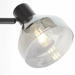 Suspension Verre Fumé-Luminaires Brilliant Spot Brilliant Reflekt Noir, 1 lumière