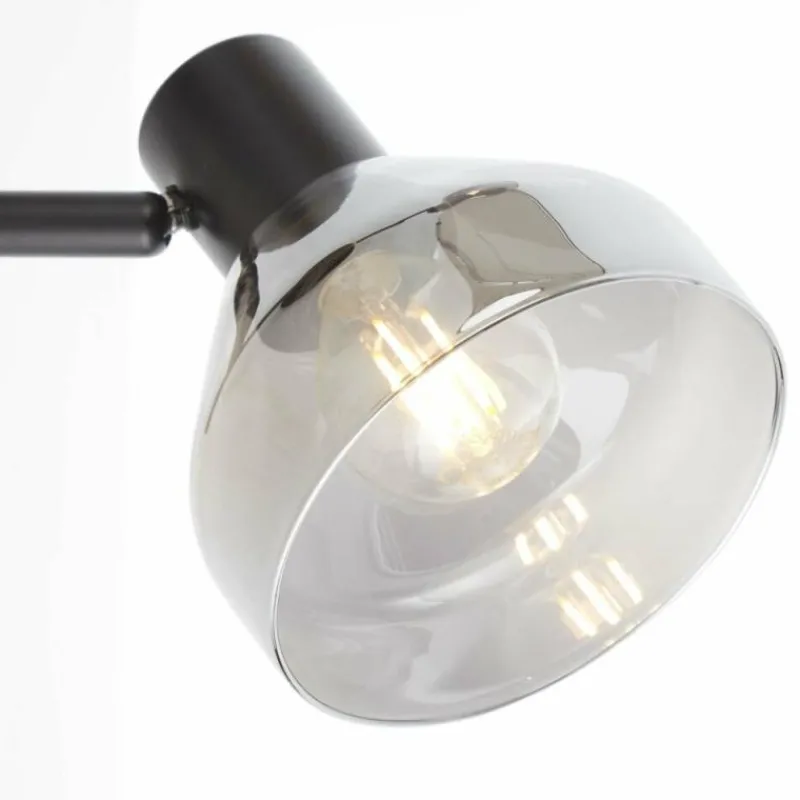 Suspension Verre Fumé-Luminaires Brilliant Spot Brilliant Reflekt Noir, 1 lumière