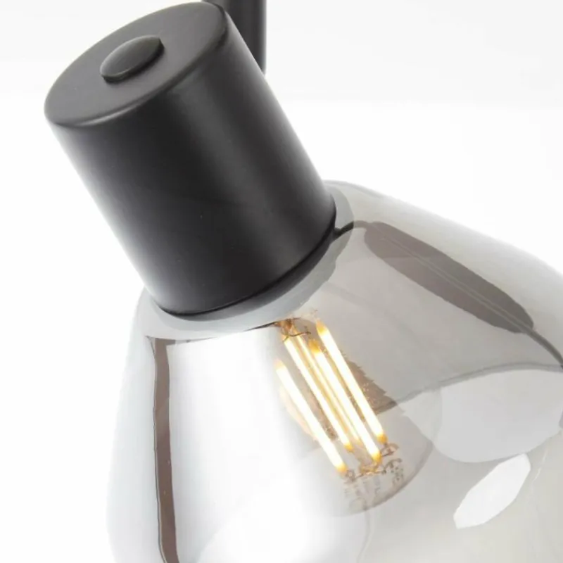 Suspension Verre Fumé-Luminaires Brilliant Spot Brilliant Reflekt Noir, 1 lumière