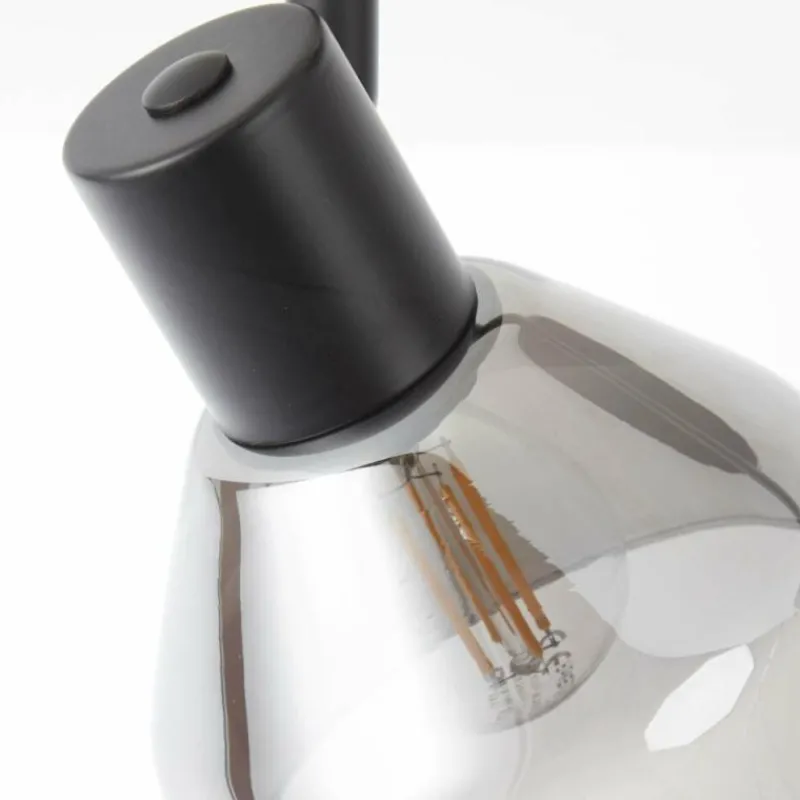 Suspension Verre Fumé-Luminaires Brilliant Spot Brilliant Reflekt Noir, 1 lumière