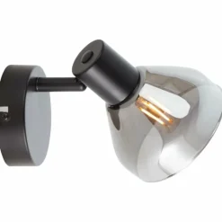 Suspension Verre Fumé-Luminaires Brilliant Spot Brilliant Reflekt Noir, 1 lumière