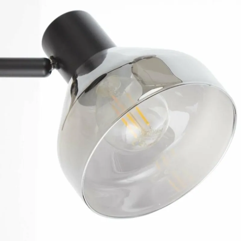 Suspension Verre Fumé-Luminaires Brilliant Spot Brilliant Reflekt Noir, 1 lumière