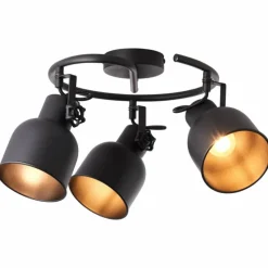Lampes Industrielles-Luminaires Brilliant Spot Brilliant Rolet Noir, 3 lumières