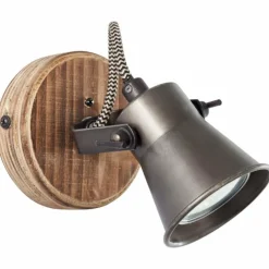 Luminaires Rustiques-Luminaires Brilliant Spot Brilliant Seed Bois foncé, Noir, 1 lumière