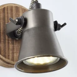 Luminaires Rustiques-Luminaires Brilliant Spot Brilliant Seed Bois foncé, Noir, 1 lumière