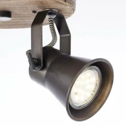 Luminaires Rustiques-Luminaires Brilliant Spot Brilliant Seed Bois foncé, Noir, 2 lumières