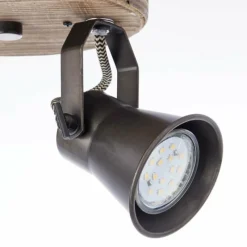 Luminaires Rustiques-Luminaires Brilliant Spot Brilliant Seed Bois foncé, Noir, 2 lumières