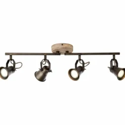 Luminaires Rustiques-Luminaires Brilliant Spot Brilliant Seed Bois foncé, Noir, 4 lumières