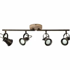 Luminaires Rustiques-Luminaires Brilliant Spot Brilliant Seed Bois foncé, Noir, 4 lumières