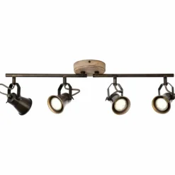 Luminaires Rustiques-Luminaires Brilliant Spot Brilliant Seed Bois foncé, Noir, 4 lumières