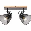 Luminaires Scandinaves-Luminaires Brilliant Spot Brilliant Whole Bois foncé, Noir, 2 lumières