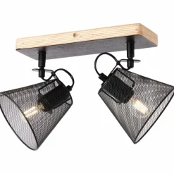 Luminaires Scandinaves-Luminaires Brilliant Spot Brilliant Whole Bois foncé, Noir, 2 lumières