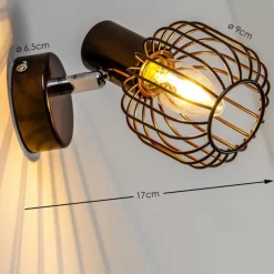 Luminaires Rustiques-hofstein Spot Cancun Brun, 1 lumière