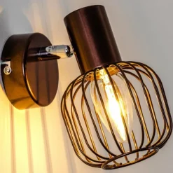 Luminaires Rustiques-hofstein Spot Cancun Brun, 1 lumière