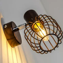 Luminaires Rustiques-hofstein Spot Cancun Brun, 1 lumière