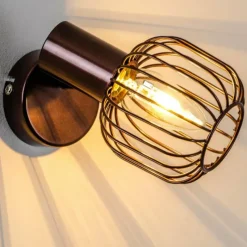 Luminaires Rustiques-hofstein Spot Cancun Brun, 1 lumière