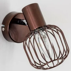 Luminaires Rustiques-hofstein Spot Cancun Brun, 1 lumière