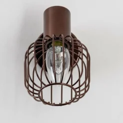 Luminaires Rustiques-hofstein Spot Cancun Brun, 1 lumière