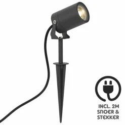 KS Verlichting Spot de jardin Stark Anthracite, 1 lumière