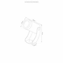 Luminaires LCD Spot de jardin LCD 1440 LED Acier inoxydable, 1 lumière