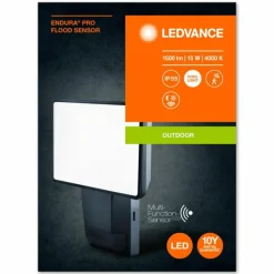Luminaires Ledvance Spot de jardin LEDVANCE ENDURA® Gris, 1 lumière, Détecteur de mouvement