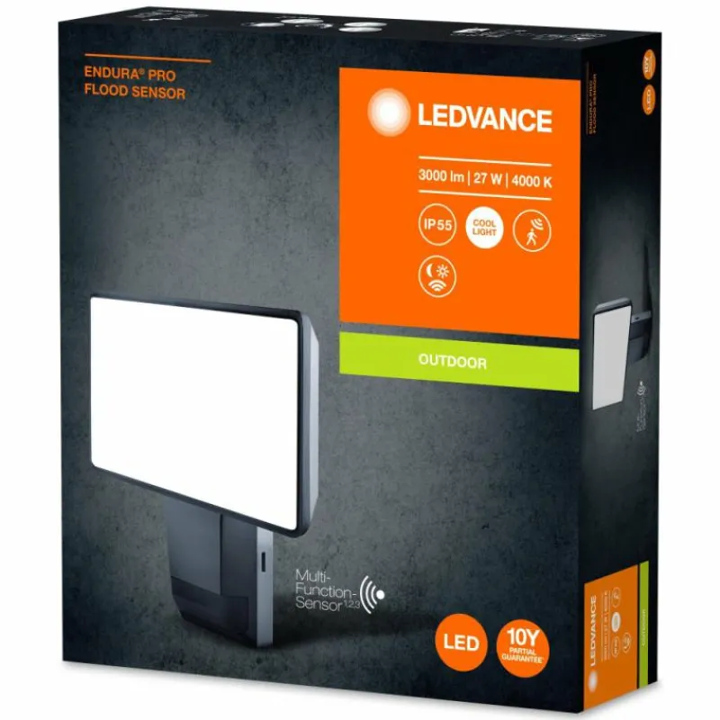 Luminaires Ledvance Spot de jardin LEDVANCE ENDURA® Gris, 1 lumière, Détecteur de mouvement