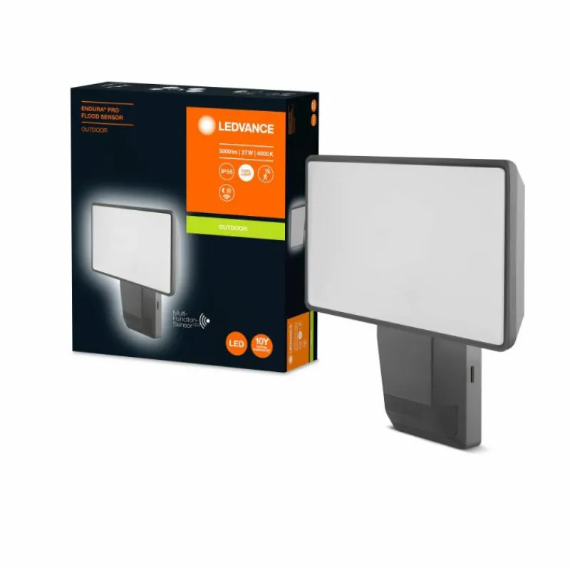 Luminaires Ledvance Spot de jardin LEDVANCE ENDURA® Gris, 1 lumière, Détecteur de mouvement