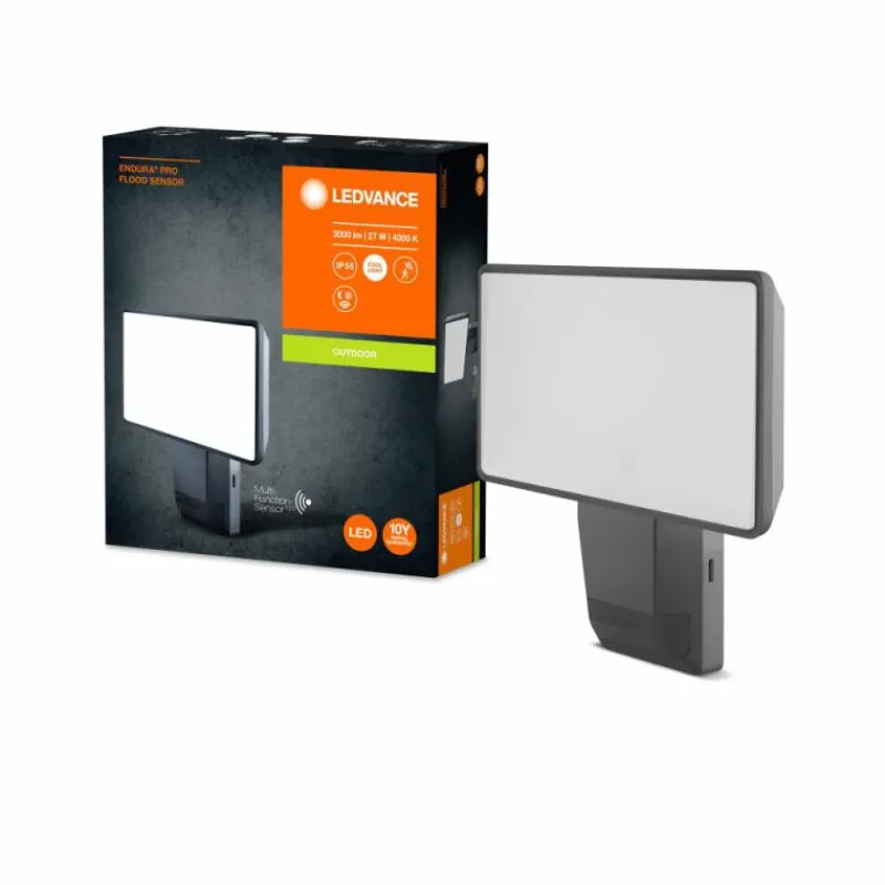 Luminaires Ledvance Spot de jardin LEDVANCE ENDURA® Gris, 1 lumière, Détecteur de mouvement