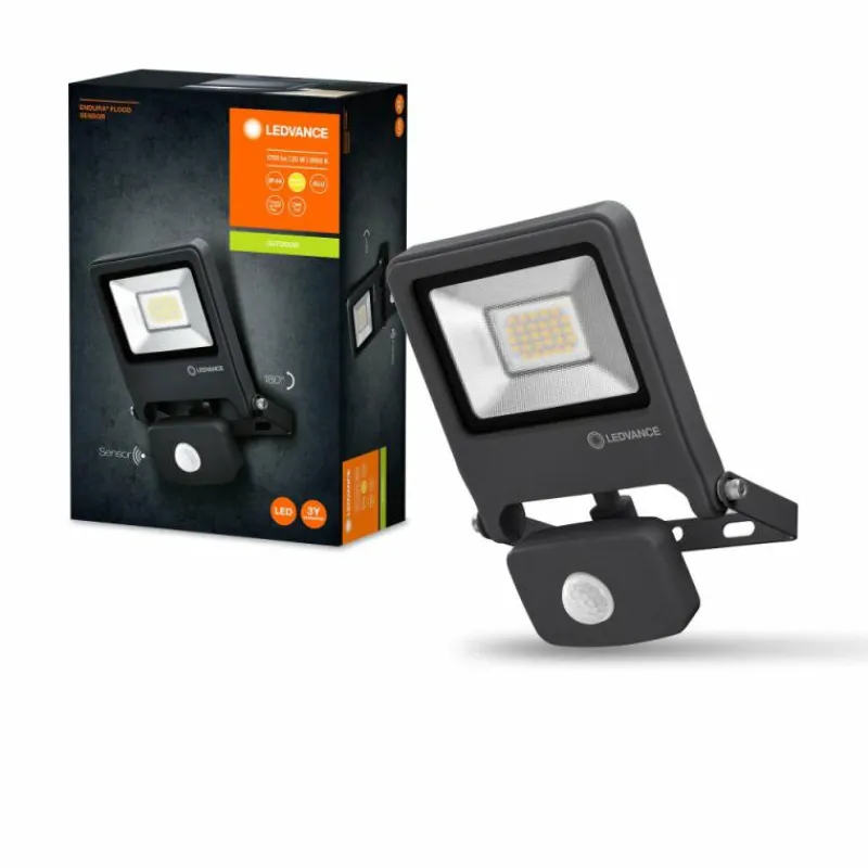 Luminaires Ledvance Spot de jardin LEDVANCE ENDURA® Gris, 1 lumière, Détecteur de mouvement