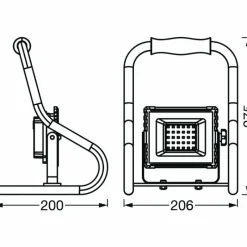 Luminaires Ledvance Spot de jardin LEDVANCE WORKLIGHTS Orange, 1 lumière