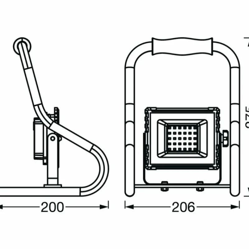 Luminaires Ledvance Spot de jardin LEDVANCE WORKLIGHTS Orange, 1 lumière